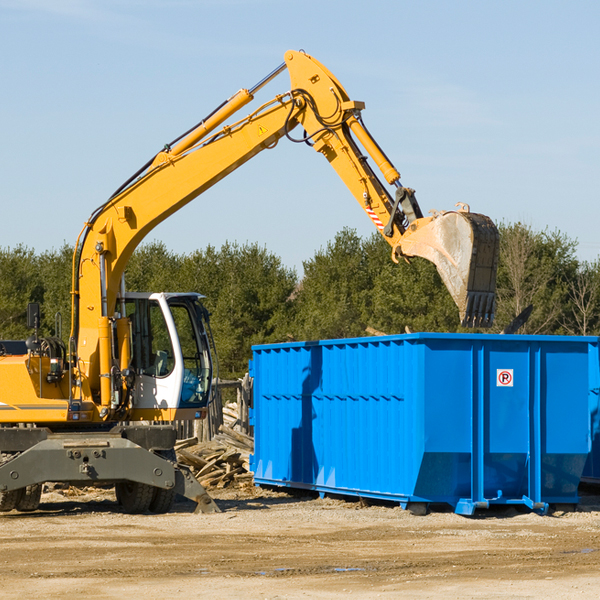 what size residential dumpster rentals are available in Bricelyn MN